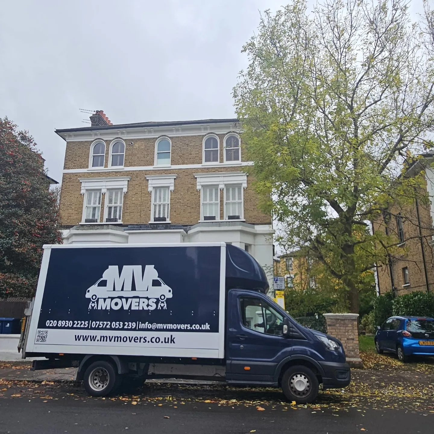 MV Movers van outside a large house – Ealing, full house