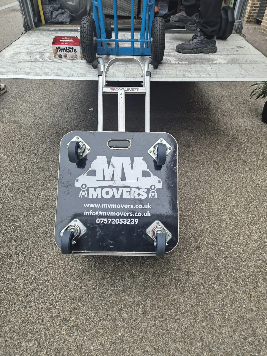 The kit – Branded sack trucks on every van – MV Movers The kit – Branded sack trucks on every van – MV Movers