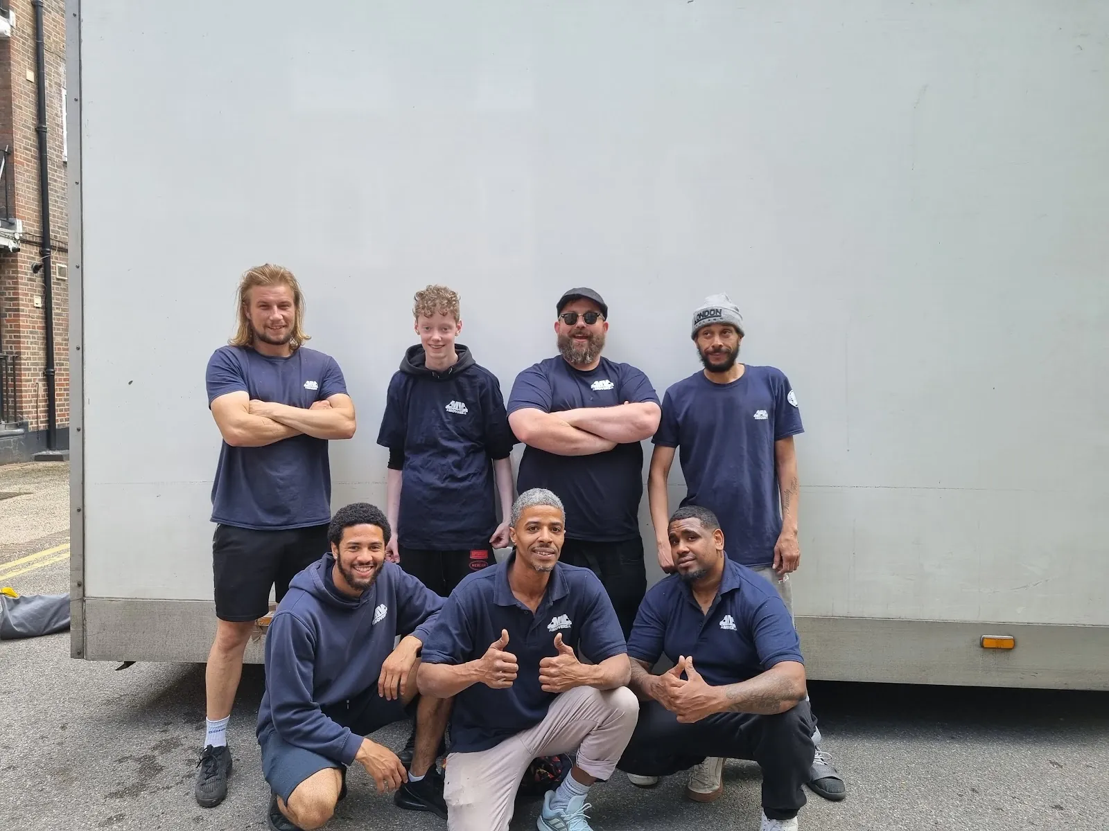 Team photo between jobs – MV Movers crew Team photo between jobs – MV Movers crew