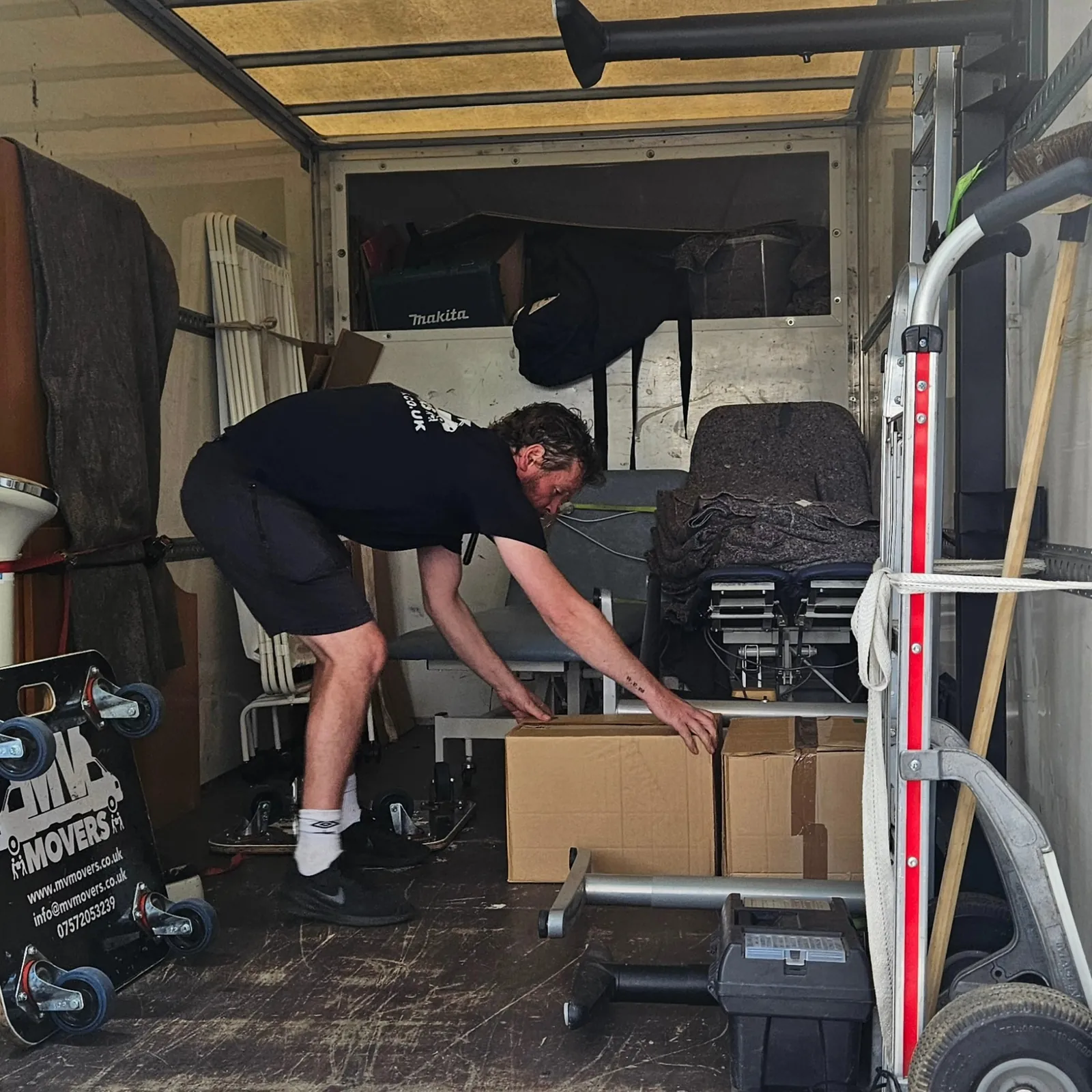 Loaded and strapped – Blankets first, straps second. MV Movers Loaded and strapped – Blankets first, straps second. MV Movers